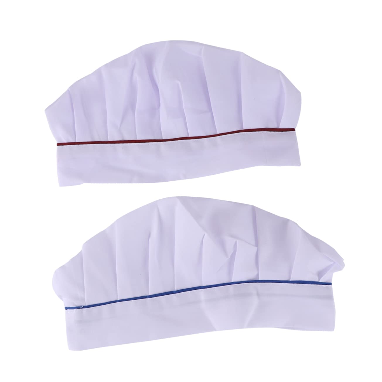FRCOLOR 2pcs Classic Hat for Restaurants Trim Dirt Material Safe for Skin for Kitchen Workshop Catering Use White