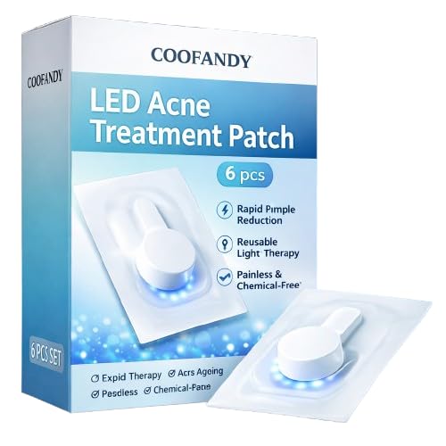 COOFANDY Electronic Acne Patches Light Therapy |Pimple Patch Blue Light Zit Patches 6-Packs LED |Reusable Acne Spot Corrector for Face | Fast Pimple Reduction Device| Invisible Spot Cover and Blemish-image-20