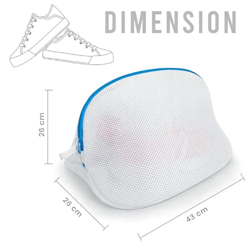 Image of 2 PCS Laundry Bag for Shoes, Lingerie Etc., Mesh Laundry Bag with Zipper for Sneakers, Running Shoes, Socks, Bra, Delicates and Toys Etc.
