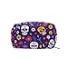 ALAZA Day Of The Dead Sugar Skull Cosmetic Bag Black Zipper Storage Bag Portable Ladies Travel Square Makeup Brushes Bag