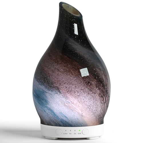 Aromatherapy Diffuser Essential Oil Diffuser - Glass Diffuser Ultrasonic Cool Mist Aroma Diffuser 150ml Scented Oil Diffuser with Auto-Off Protection