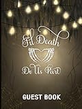 Til Death Do Us Part Guest Book: Large Gothic Guestbook for Unique Wedding, Anniversary, Engagement & Halloween Parties | Vintage Design with String lights, Skeleton Hands & Floral Leaves