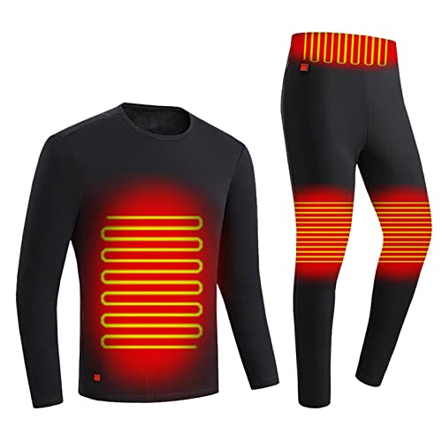 FQCD Conjunto De Ropa Interior con Calefacción para Hombres Y Mujeres, Carga USB, Calefacción Eléctrica, Parte Superior E Inferior Térmicas, para Climas Extremadamente Fríos,Man,5XL Cover