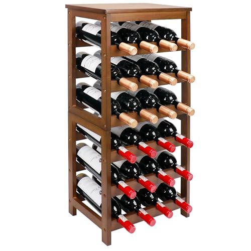 Thalomely Wine Rack Freestanding Floor, 6-Tier Display Wine Storage Shelf