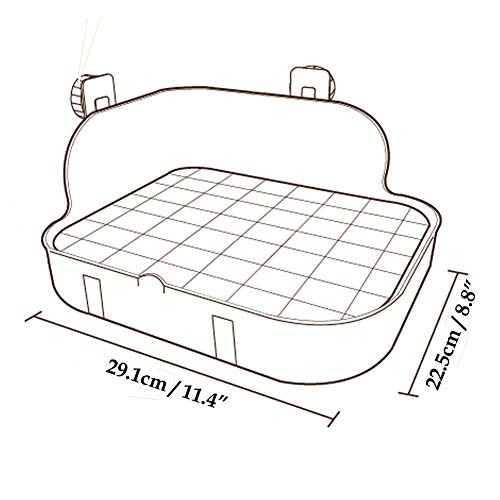 RUBYHOME Small Animal Litter Pet Toilet Potty Trainer Corner Litter Bedding Box Pet Pan for Small Animal/Rabbit/Guinea Pig/Galesaur/Ferrets Rectangular Plastic Material