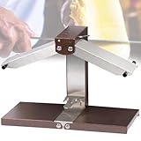 GmhXylophyte Raclette-KäSeschmelzer, 1000 W, Kommerzieller Elektrischer KäSegrill-Schmelzofen Mit Doppelter HeizfläChe, Neigbarer, Langlebig, Schnelles Erhitzen