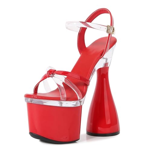 Women's Chunky High Heels Platform Sandals Sexy Comfortable Casual Ankle Strap Buckle Slingback Open Toe Pole Fitness Pole Dance Boots Summer Party Evening Pump Prom Dress Heeled Shoes - Main Image