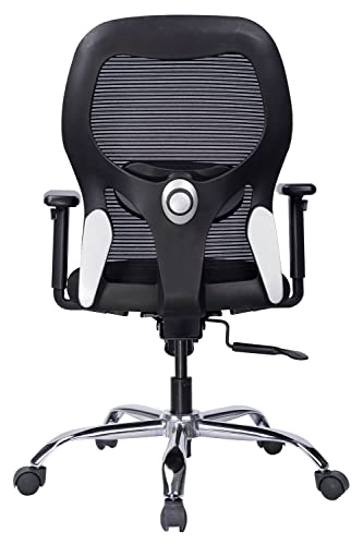 Image of ErgoLab Marvel Office Chair | 3 Year Warranty | Mid Back Ergonomic Mesh Chair for Office Work at Home | Single Lock Mechanism, 1D Armrests | Computer Chair, Revolving Chair with Heavy Chrome Base