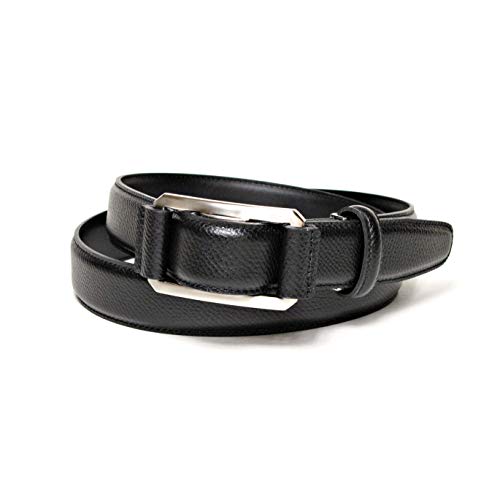 [KIETH] ピンレス 無段階調整 ベルト 型押しレザー ブラック サイズ調整可能 50有余年の歴史とクラフトマンシップが創り出す確かな品質 MADE IN JAPAN
