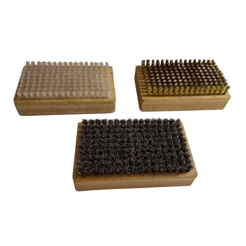 Brosse de crin de cheval en laiton et nylon pour réparer une semelle lente