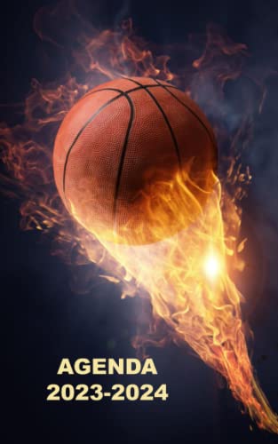 AGENDA 2023 2024: Agenda Scolaire 2023 2024 basket Ball Planificateur journalier 1 page par jour - Organiseur scolaire de septembre à juillet 2024 pour étudiants, collège, Lycée - Format A5