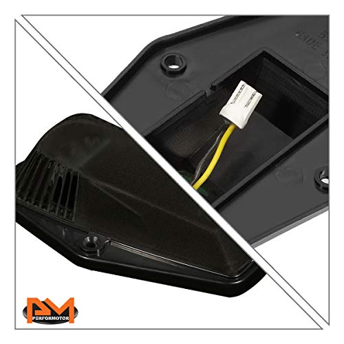 PM PERFORMOTOR 5Pcs Amber LED Cab Top Roof Running Lights Marker Lights w/Switch Compatible with 80-96 F150-F350,Smoked Lens