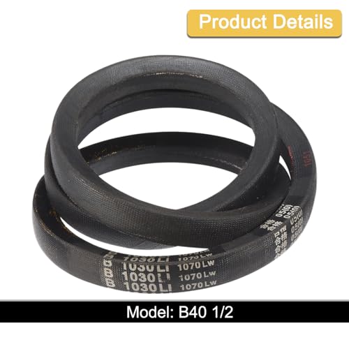 Image of uxcell 3pcs B40 1 /2 Classic Wrapped V-Belt, 43 inch Outer Circ B Profile V-Belt