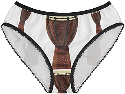 African Drum Panties, African Drum Underwear, Briefs, Cotton Briefs, Funny Underwear, Panties For Women