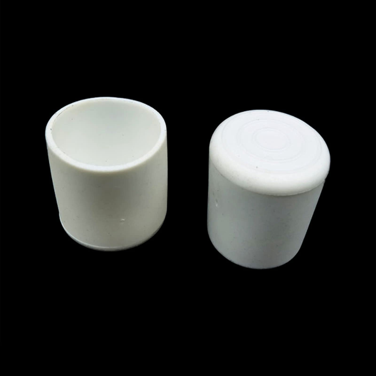 Copertura per tubo in gomma, foro per spina, 10 pezzi/set, gambe rotonde bianche, tappi estremi, tappo in PVC, 10 mm ~ 50 mm a scelta (12 mm)