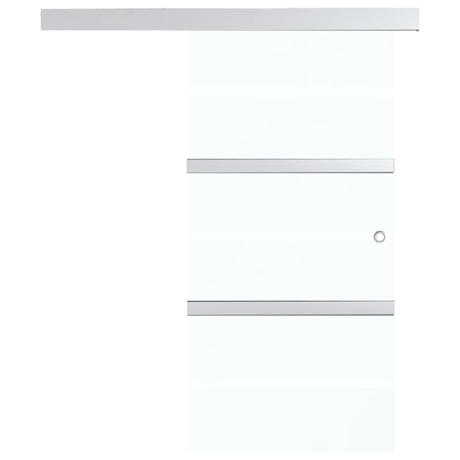 Homgoday Drzwi przesuwne z miękkim ogranicznikiem ESG i aluminium 76x205 cm przesuwne drzwi wejściowe drewniane drzwi stodoła do domu łazienki salonu sypialni