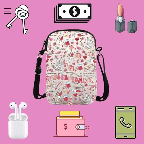 TSOTMO Phlebotomist Gift Nurse Appreciation Gift Phlebotomy Technician Gift Phleb Tech Crossbody Bag3