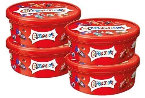 Celebrations Milk Chocolate & Biscuit Bars Sharing Tub 500g Pack of 4 (4x500g)