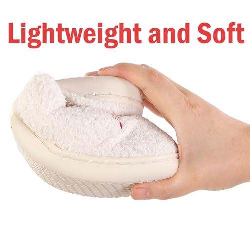 Image of Comfy House Slippers For Women Men, Ladies Fuzzy Bedroom Slippers,indoor Outdoor Memory Foam Shoes