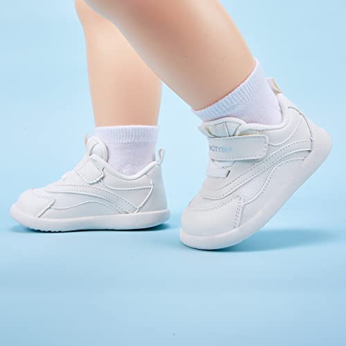 Baby Walking Shoes Girls Boys Sneakers Infant Shoes 6 9 12 18 24 Months White Size 6-12 Months Infant #TOP1