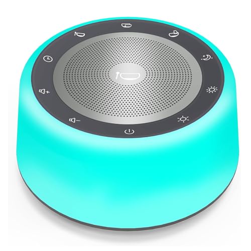 Kipcush Automatic Tibetan Singing Bowl Sound Machine, 11 Soothing Sound Therapy Tones, Touch Night Light, Smart Timer & Memory, Plug-in White Noise Machine for Sleep, Meditation, Yoga & Relaxation