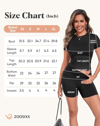 ZOOSIXX Two Piece Workout Sets for Women - Summer Outfits 2 Piece Short Gym Sets Casual Lounge Vacation Matching Clothing - Image 6