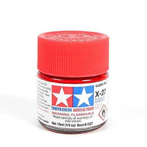 Tamiya 81527 Acrylic Mini X27 Clear Red 1/3 oz