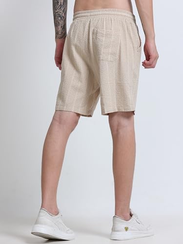 Image of StitchX Men's Airport Look Textured Seersucker Cotton Resort Shorts