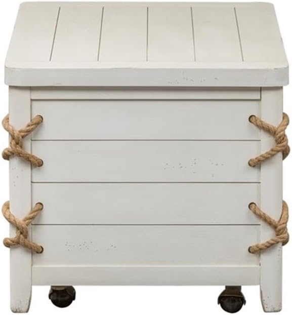 Liberty Furniture Industries Dockside II Storage Trunk, W38 x D22 x H20, White