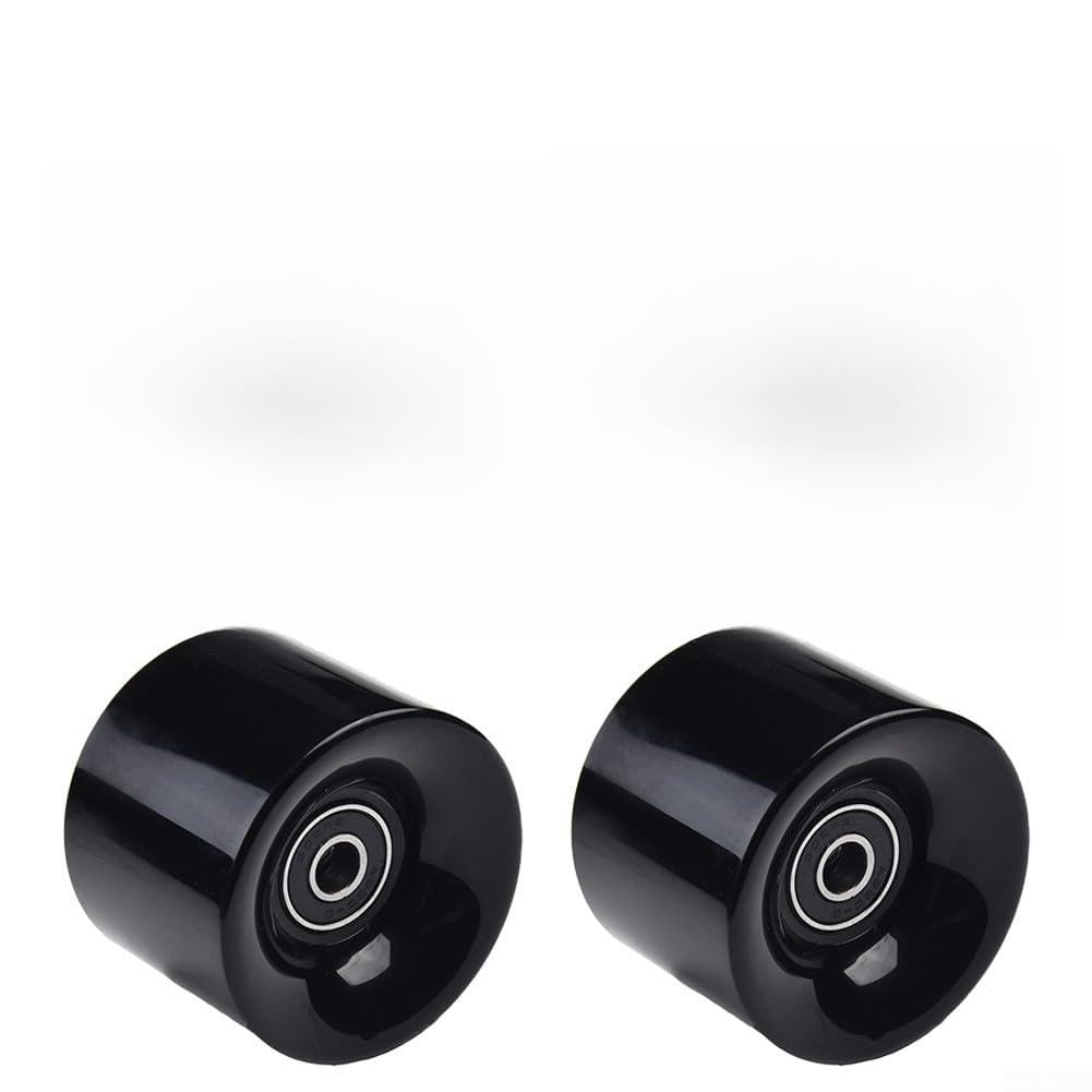 4Pcs 60x45mm Skateboard Longboard Wheels ABEC-9 Bearings PU 78A Hardness Spacers Set Multi-Color for Pro Street Skating Standard Board for CRUISER(Black)