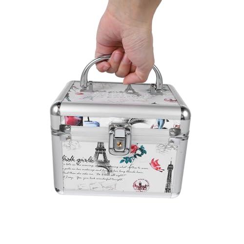 Boîte de rangement pour CD en aluminium 2 couches avec poignée - 5