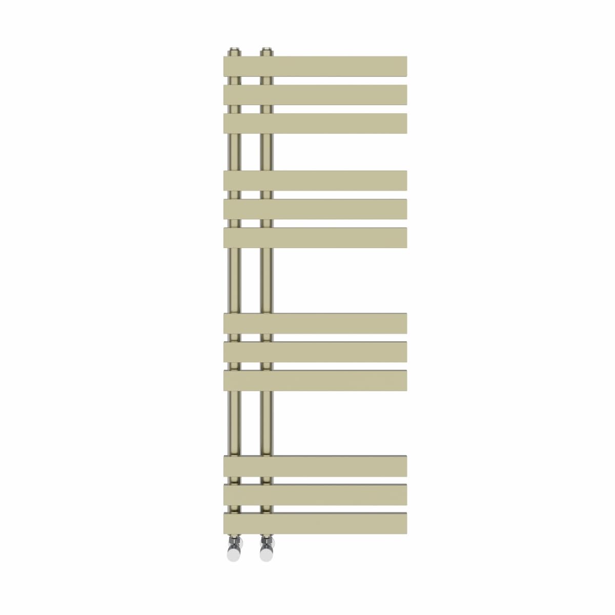 NRG Heated Towel Rail Radiator Designer Bathroom Central Heating Warmer Rad Ladder Heater 1200 x 450mm Brushed Brass