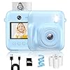 Kids Camera Instant Print Dual Lens Digital Camera for Kids Christmas Birthday Gifts 48MP Selfie Instant Print Cameras with Print Paper 32GB Card Toddle Toy for Girls Boys Age 4 5 6 7 8 9 10Blue