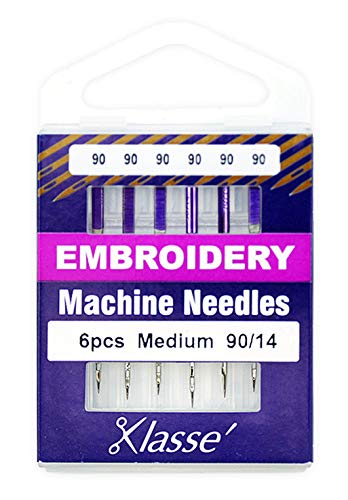 Klasse Machine Needle Embroidery Size 90/14 6Pc #TOP26