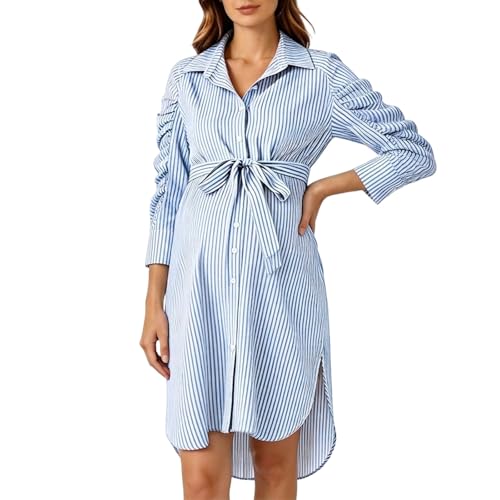 Robe de grossesse rayée idéale pour une séance photo ou une cérémonie