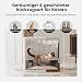 Gardner Pet Katzentoilette Groß, Rattan-Optik, Weiß, 50 x 50 x 50 cm