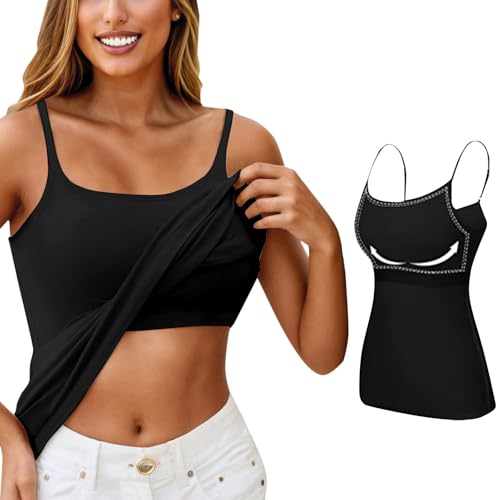 Camiseta sin mangas para correr con sujetadores integrados, para mujer, elegante, para salir, entrenamiento, sin mangas, a la moda, para gimnasio, con tirantes, básica, Y2K, atlética, sin espalda