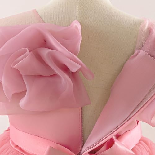 Vestidos de niña para bodas y banquetes de verano en jardín con falda tutú elegante 7