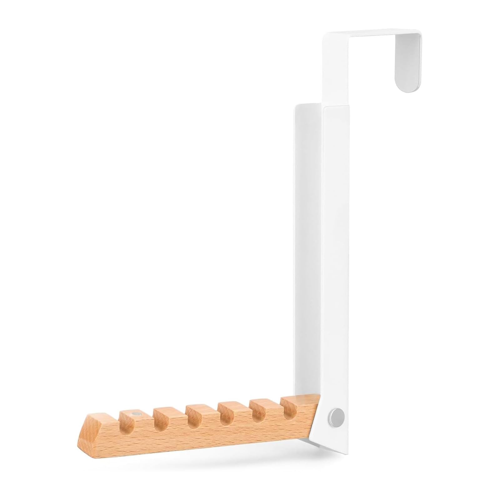HZBB Duty Rustproof Door Mounted Hook Foldable Storage Solution 6 Slot for Hanging Clothes Accessories Rustproof Door Mounted Hook