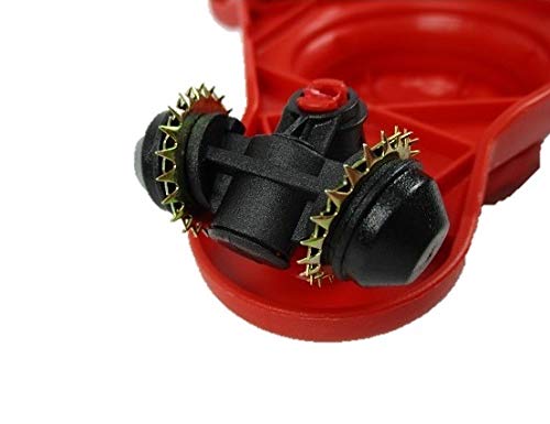 DOCTOR-SAN Tapetenperforator Tapetenroller Tapetentiger Nagelwalze 3 Rollen Kunststoff rot