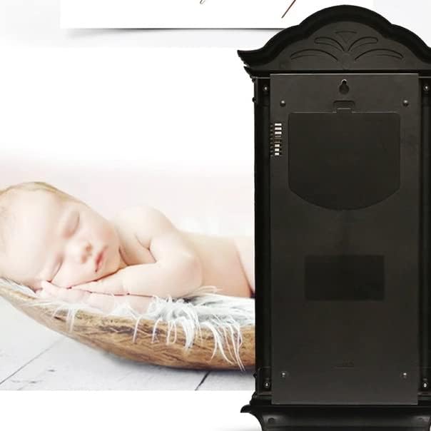 Miniatura 5 de MMAXZ Reloj de pared grande de estilo chino, silencioso, estilo shabby chic, reloj de péndulo para sala de estar, decoración del hogar (color A,