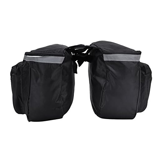Rehomy Resistente Al Agua Bicicleta de Carretera Bicicleta Portabicicletas Asiento Trasero Portador Trasero Maletero Doble Bolsa de Alforja 25L