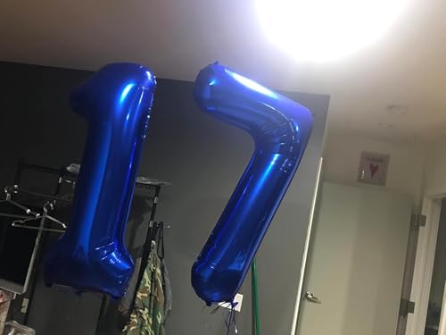 Image of 1 Balloon Numbers Birthday Decorations, 40In Navy Blue Balloons for Party | Eye-catching Appearance, Perfect Decorative Centerpieces, Convenient Self-sealing Structure, Widely for Various Occasions