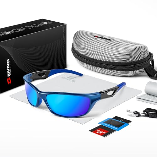 Image of RIVBOS Polarized Sports Sunglasses Driving Sun Glasses Shades for Men Women Tr90 Frame for Cycling Fishing Running RB831