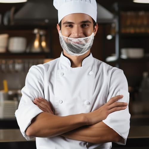 Prasacco 567016_2_GY4XI8L3 100 Pcs Beard Nets Food Service, Elastic Comfortable Beard Guards Protective Beard Covers Breathable Beard Mask Beard Nets thumb #6