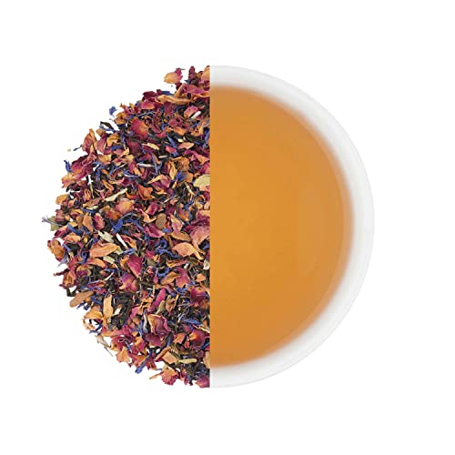 Teanourish Mountain Rose Darjeeling Green Tea | Whole Loose Leaf Tea | Vibrant Green Tea Blended With Rose Petals, Blue Cornflower & Cinnamon | 100% Natural Ingredients | Brew Hot Or Iced Tea (1.76Oz/50Gms) #TOP4