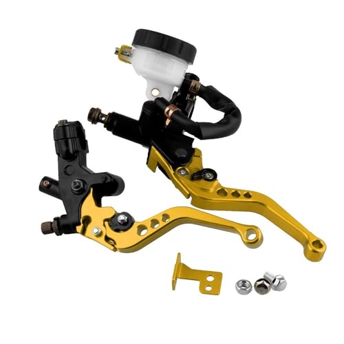 Kit leviers frein embrayage moto avec réservoir fluide poignées de guidon pour maître-cylindre