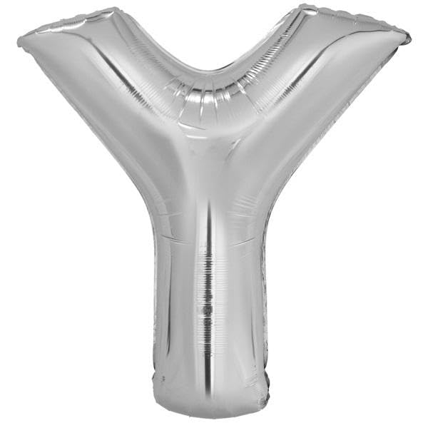 Amscan 9909574 9909574 Silber Buchstabe Y SuperShape Folienballon-38 Silber