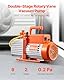 VEVOR Vakuumpumpe, 9 CFM, HVAC 2-stufige Drehschieber-Vakuumpumpe, für R134a R22 R410a-Systeme, Auto-AC-Vakuumpumpen-Kit mit Ölflasche, für die Harzentgasung zur Wartung von Autoklimaanlagen