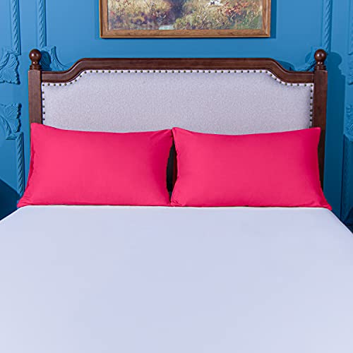 Image of NTBAY Queen Microfiber Pillowcases, 4 Pack, 20 x 30, Magenta